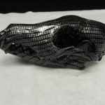 Coyote skull in Carbon Fiber