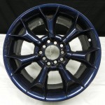 Wheel in blue carbon fiber